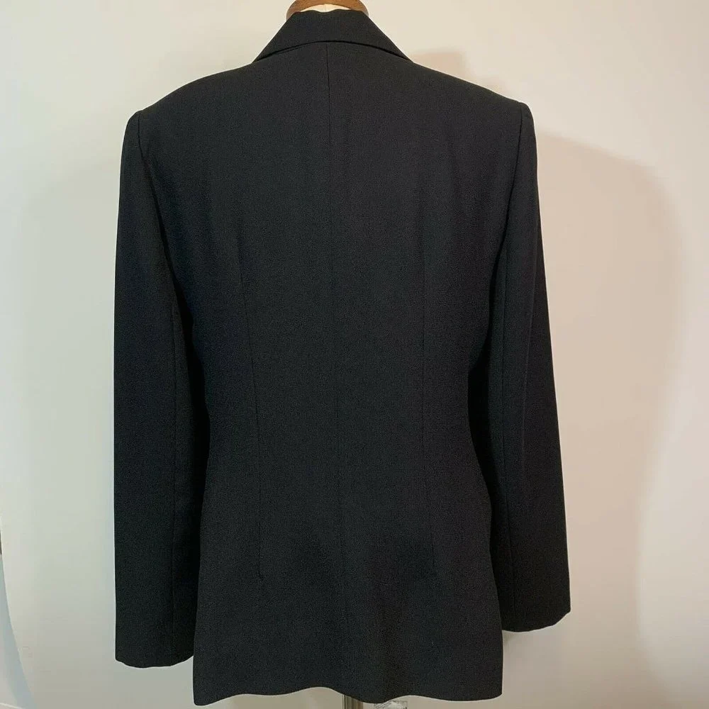Herman Geist Black 3 Button‎ Blazer Women Size 8